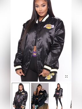 2/90$🔥NBA Black Varsity Jacket with Lakers Logo